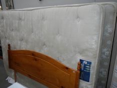 A Silent Night double divan bed with head board