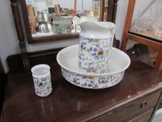 An oriental pattern jug and basin set