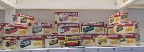 28 boxed Atlas editions Great British buses and one other