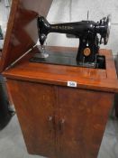 A Singer treadle sewing machine