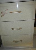 A 3 drawer bedside chest