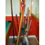 A large quantity of garden tools