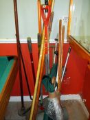 A large quantity of garden tools
