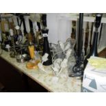 A large quantity of table lamps & switches etc