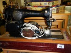 A Singer sewing machine