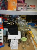 A quantity of kitchen ware & glass etc.