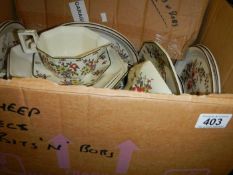 A large quantity of dinnerware