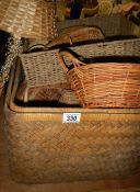 A quantity of basketware