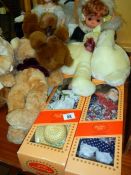 A quantity of dolls & teddies etc.