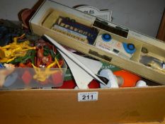 A box of assorted toys