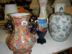 A large quantity of vases & pots etc.