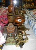 A large quantity of brass & copper