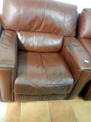 A leather 2 seater settee,