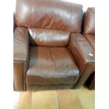 A leather 2 seater settee,