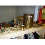 A large quantity of brassware