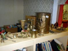 A large quantity of brassware