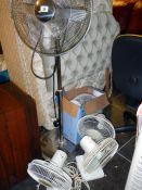 A floor standing fan & 2 others