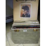 A box of Elvis records