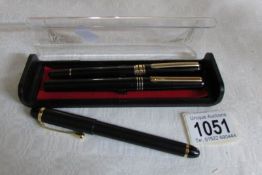 2 Osmiroid fountain pens and one other,