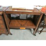 A mahogany metamorphic tea trolley