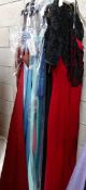 Approximately 20 ball/prom/bridesmaid gowns in various colours and sizes