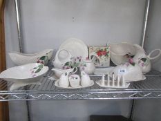 11 items of Crown Devon including planter, vase, cheese dish,