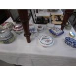 A mixed lot of trinket pots including Limoges