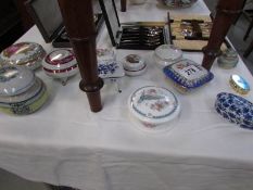 A mixed lot of trinket pots including Limoges