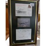 A framed and glazed first day cover commemorating the 35th anniversary of the entry in to R.A.