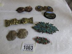 A collection of vintage belt buckles