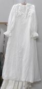 A vintage hand made wedding dress,