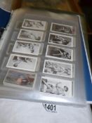 A good collection of cigarette cards in 2 folders including Carreras Glamour/film star sets