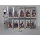 9 sets of cigarette cards including Player's speedway riders and military uniforms of the British