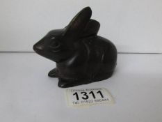 A bronze rabbit