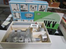 A boxed vintage Universal Combination stand