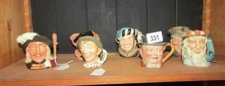 7 Royal Doulton character jugs