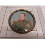 A framed and glazed miniature portrait of Napoleon Bonaparte