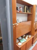 A teak wall unit