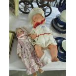 2 vintage dolls