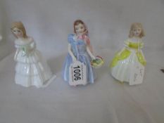 3 Royal Doulton figurines, Julie,