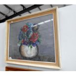 A framed and glazed floral study