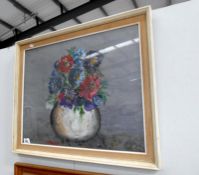 A framed and glazed floral study