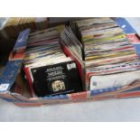 A large box of 45 rpm records