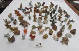 A large collection of Wade whimsies and other animals