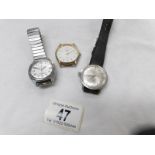 3 gent's wrist watches