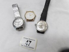 3 gent's wrist watches