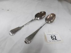 2 silver tea spoons