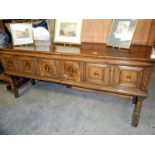 An oak sideboard