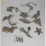 A mixed lot of marcisite jewellery etc
