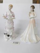 2 Royal Doulton figurines being Chelsea Melinda HN4209 and Lucy HN3858